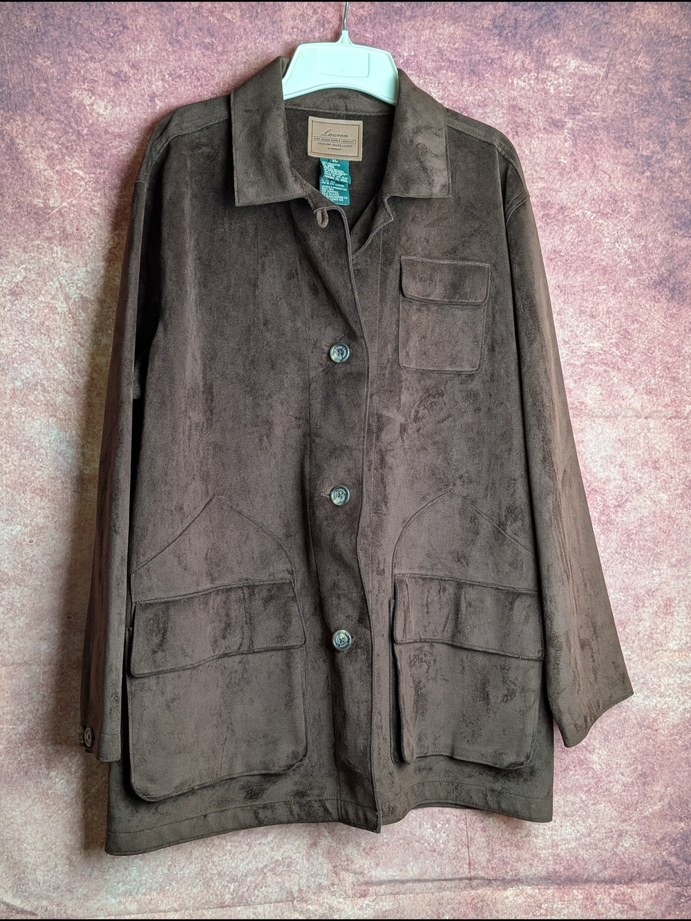Lauren Ralph Lauren Brown Faux Suede Safari Field Jacket Men’s XL NWT